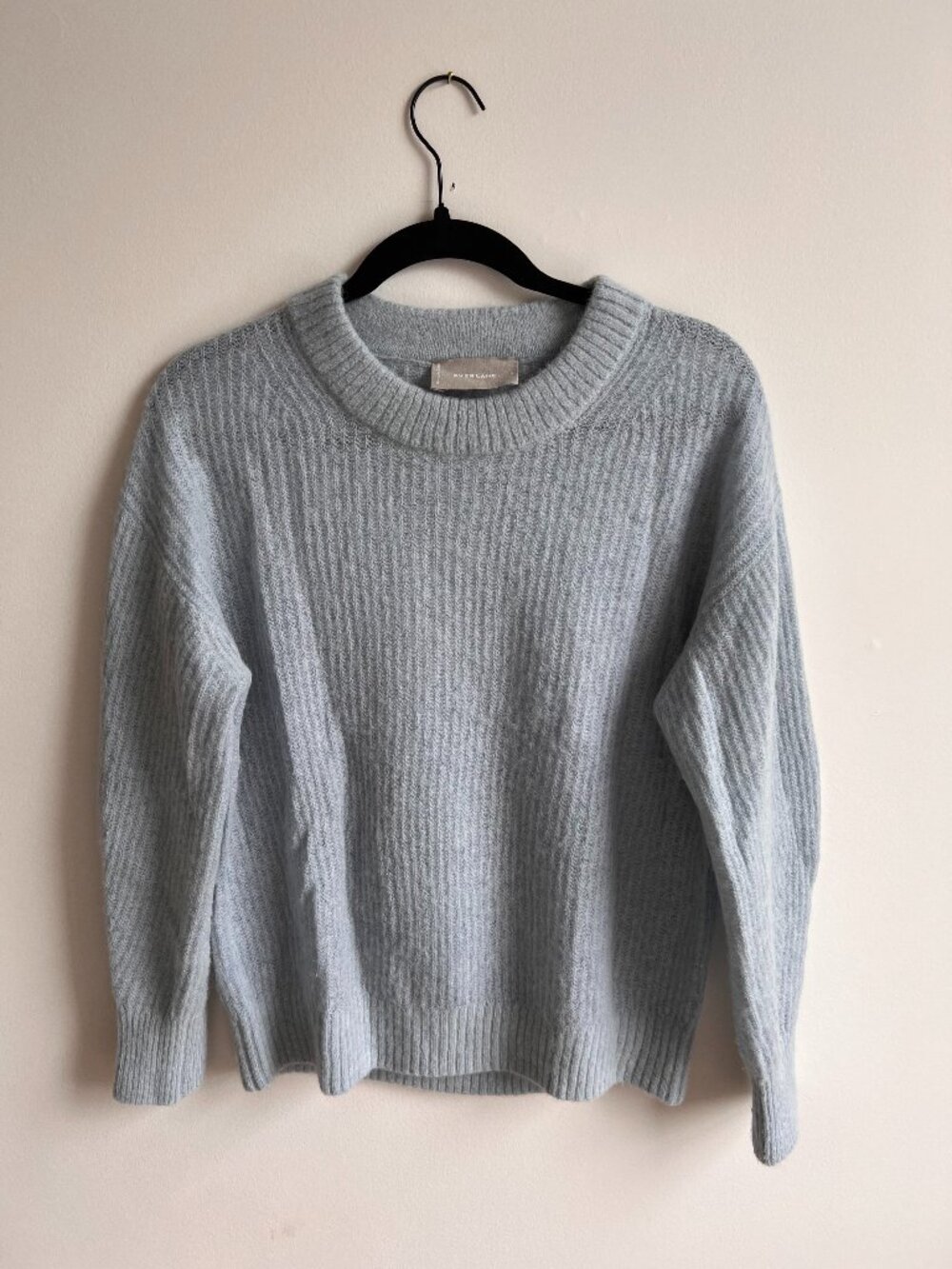 Everlane Oversized Alpaca Sweater, Baby Blue, Small